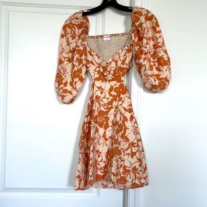 Lovers & Friends Peach Floral Dress XS